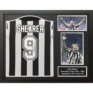 Legendy zarámovaný dres Newcastle United FC 1996-2006 Shearer Signed Shirt (Framed) - Novinka