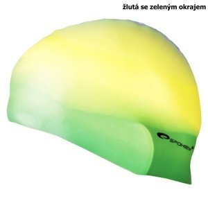 Plavecká čiapka SPOKEY Abstract - žltá so zeleným okrajom