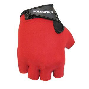 Cyklo rukavice POLUDNÍK Basic detské - červené