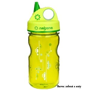 Fľaša NALGENE Kids Grip'n Gulp 0,350 l - Green Cars