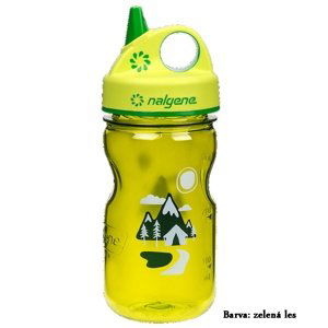 Fľaša NALGENE Kids Grip'n Gulp 0,350 l - Green Tail