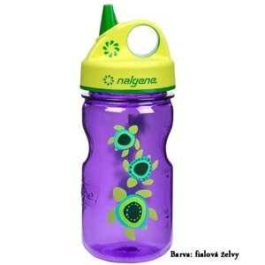 Fľaša NALGENE Kids Grip'n Gulp 0,350 l - Purple Turtle