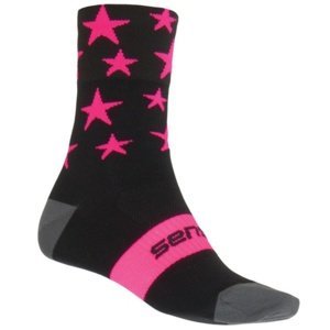 Ponožky SENSOR Stars čierno-ružové veľ. 3-5
