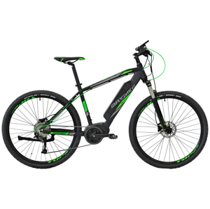 Horský elektrobicykel MAXBIKE E-Malawi 29 čierno-zelený - veľkosť rámu 21 "
