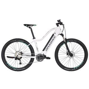 Horský elektrobicykel MAXBIKE Torvi 27.5 bielo-čierny - veľ. rámu 18"