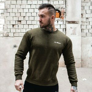 GymBeam Mikina Basic Military Green White  XXL