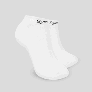 GymBeam Ponožky Ankle Socks 3Pack White  L/XL