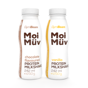 GymBeam MoiMüv Protein Milkshake 12 x 242 ml čokoláda
