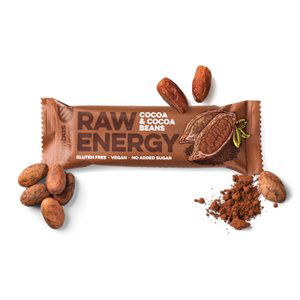 BOMBUS Raw energy 50 g kakaové bôby