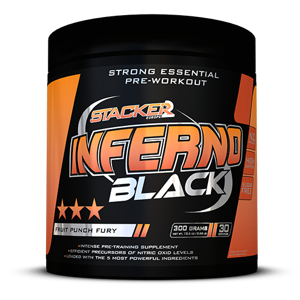 Stacker2 Predtréningový stimulant Inferno Black 300 g fruit punch fury