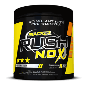 Stacker2 Predtréningový stimulant Rush N.O.X 360 g ovocný punč