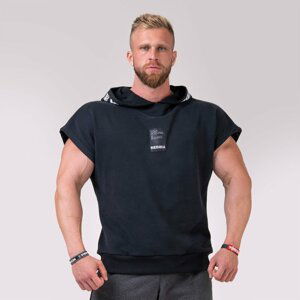 NEBBIA Tričko Reg Top Hoodie Black  XXL