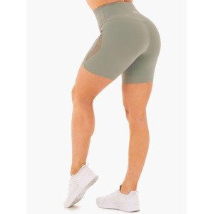 Ryderwear Dámske šortky Hype High Waisted Mesh Olive  XS