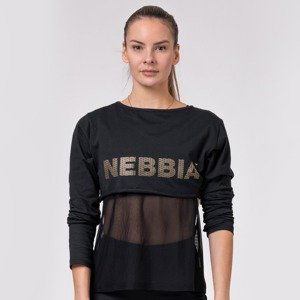 Nebbia Intense Mesh tričko 805 čierne  S