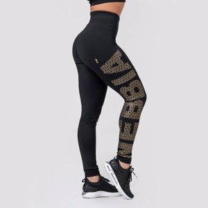 NEBBIA Dámske legíny Intense Gold Print Black  XS