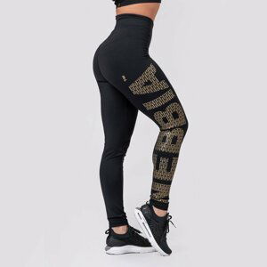 NEBBIA Dámske legíny Intense Gold Print Black  M