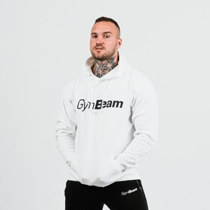 GymBeam Mikina PRO Hoodie White  M