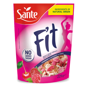 Sante Fit Raňajkové cereálie 225 g brusnica, čučoriedka a goji