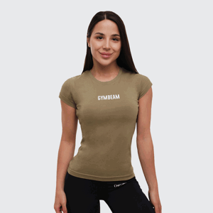 GymBeam Dámske tričko FIT Olive  MM