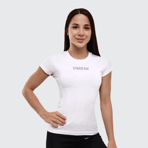 GymBeam Dámske tričko FIT White  XL