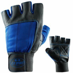 C.P. Sports Fitness rukavice kožené modré  M