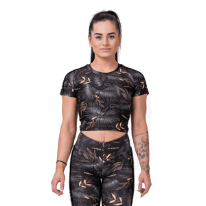 NEBBIA Dámske tričko Crop Top Active Black  M