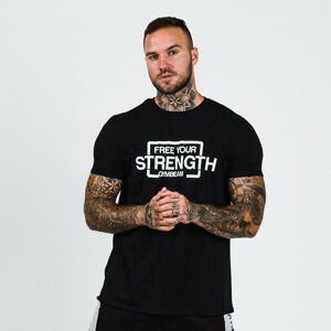 GymBeam Pánske tričko Free Your Strength Black White  XXXL