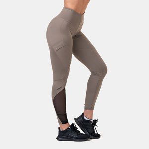 Dámske legíny High Waist Fit&Smart Mocha - NEBBIA  M