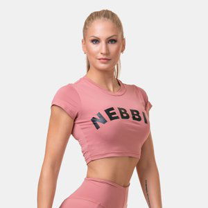 NEBBIA Dámske tričko Crop Top Sporty Hero Old Rose  S