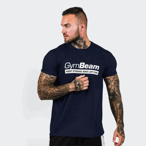 GymBeam Tričko Keep Strong Navy  XLXL