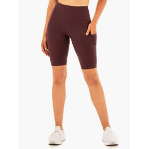 Ryderwear Dámske biker šortky s vreckami Reset High Waisted Chocolate  S