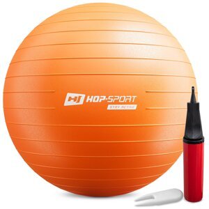 Gymnastická lopta s pumpou 65cm - oranžová