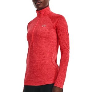 Tričko s dlhým rukávom Under Armour Tech 1/2 Zip - Twist-RED