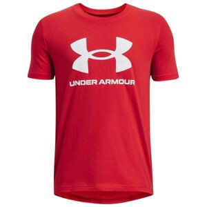 Tričko Under Armour UA B SPORTSTYLE LOGO SS-RED