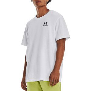 Tričko Under Armour UA LOGO EMB HEAVYWEIGHT SS-WHT