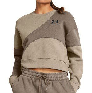 Mikina Under Armour Essential Fleece Crop Crew-BRN