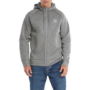 Mikina s kapucňou Puma Classics Tech FZ Hoodie DK Medium Gray H