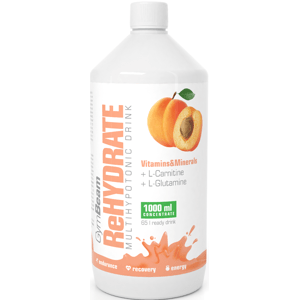 Iónové nápoje GymBeam ReHydrate 1000 ml - GymBeam apricot