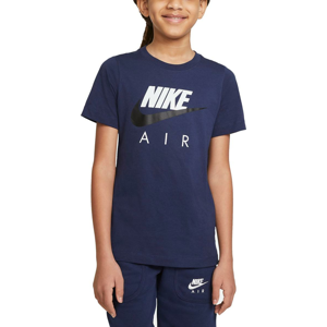 Tričko Nike  Air T-Shirt Kids Blau Schwarz F411