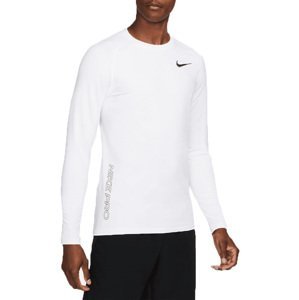Tričko s dlhým rukávom Nike  Pro Warm Sweatshirt Weiss F100