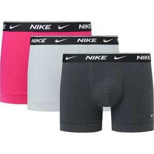 Boxerky Nike  Trunk 3er Pack Boxershort Pink Grau FKUX
