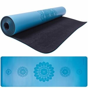 Gumová jóga podložka Sportago Indira 183x66x0,3cm - světle modrá - 4 mm