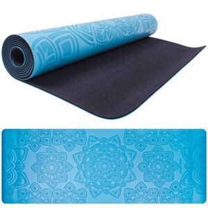 Gumová joga podložka Sportago Šánti 183x66x0,3cm - světle modrá - 3 mm