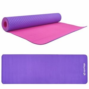 Podložka na cvičenie Sportago TPE Yoga dvouvrstvá 173x61x0,4 cm, fialová