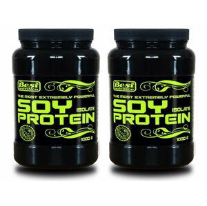 1+1 Zadarmo: Soy Protein Isolate od Best Nutrition 1,0 kg + 1,0 kg Čokoláda