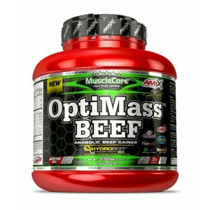 OptiMass Beef Anabolic Gainer - Amix 2500 g Double White Chocolate