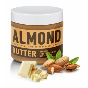Almond Butter ochutené - Sizeandsymmetry  500 g Coconut & White Chocolate & Honey