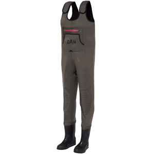 Dam brodiace nohavice break point neoprene wader bootfoot cleated grey - l 42-43