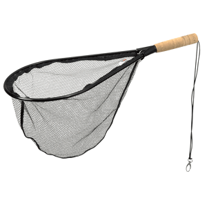 Dam podberák s korkovou rukoväťou a pogumovanou sieťkou wading fly net cork rubberized 40x28x25 cm