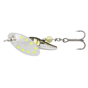 Savage gear rotačka sticklebait spinner green silver ayu - 3 9,1 g